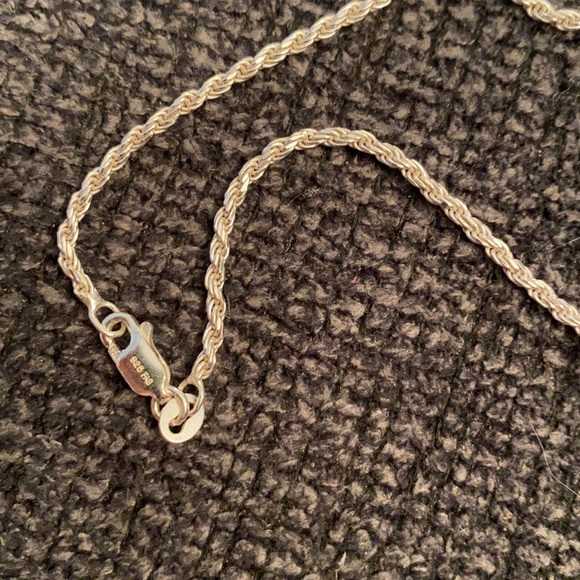 Sterling silver 18” braided rope chain - Picture 4 of 7